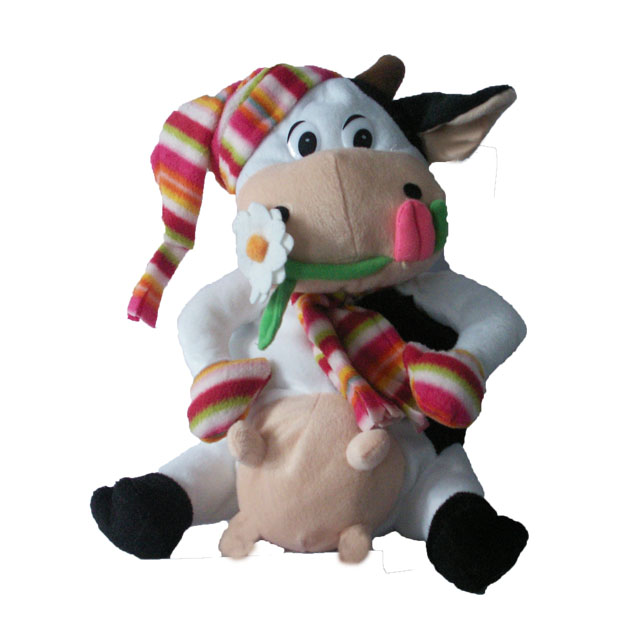 High Quality Cattle Plush Toy Cartoon Wear 3